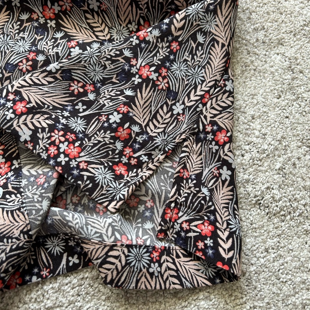 LOFT Outlet Floral Mini Tie Waist Dress - Picture 6 of 8